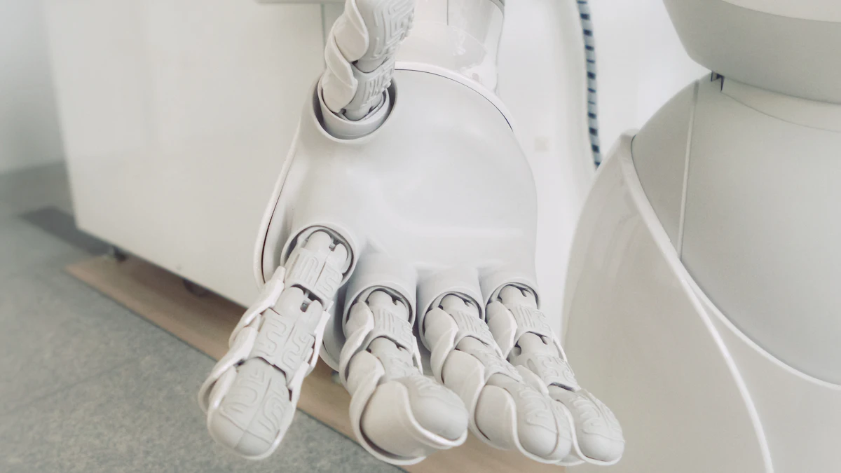 白いロボットアーム